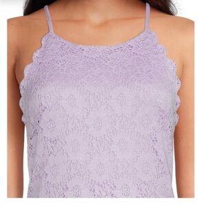 No Boundaries Juniors' High Neck Lace Dress